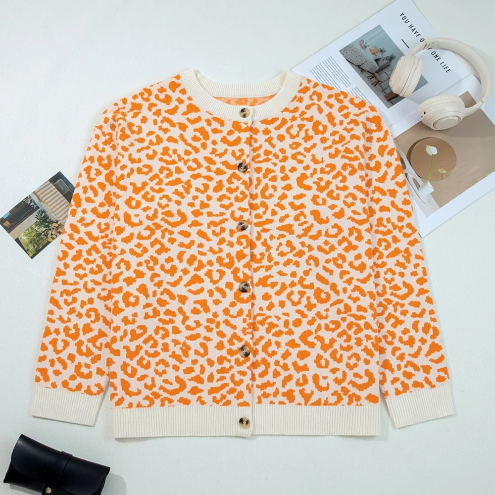 Wild & Cozy Chunky Knit Cardi - Sherbet - Picture 3 of 10